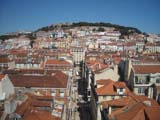 Lisboa, Castelo de São Jorge visto do Elevador de Sta.Justa)